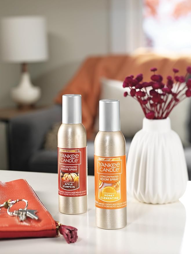 Yankee Candle Concentrated Air Freshener Room Spray, Odor Eliminator for Home, Bathroom, Apple Pumpkin, 1.5 Oz (Pack of 6)