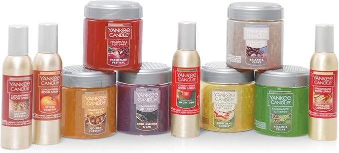 Yankee Candle Concentrated Air Freshener Room Spray, Odor Eliminator for Home, Bathroom, Spiced Pumpkin, 1.5 Oz (Pack of 6)