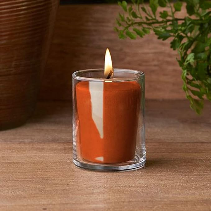Root Candles Fall Scented Votive Candles Beeswax Blend Premium Handcrafted 20-Hour Votives, 18-Pack, Ginger Chai