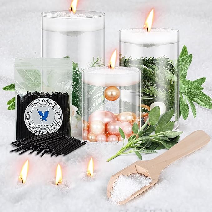 Pearled Candle Extra Wicks 2 Inch Black Cotton Candle Wicks Pearled Candle Making 400 Pack in Bulk for Candle Making DIY