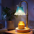 Droyek Candle Warmer Lamp with Timer Electric Candle Warmer Lamp Adjustable Height Dimmable Wax Warmer Lamp Jar Candles with 2 Bulbs for Home Decor & Office