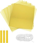 MECCANIXITY Beeswax Candle Making Kit,8x8 Inch 10pcs Yellow Beeswax Candle Sheets with 1pcs Cotton Wick for DIY Craft Gift Making
