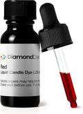 Red Liquid Candle Dye (.25 oz) - Made in the USA - Safe and Easy to Use - Pure and Simple Ingredients - Candle Making Supplies for Soy, Paraffin, Palm or Gel Wax - 10 Vibrant Colors to Choose from