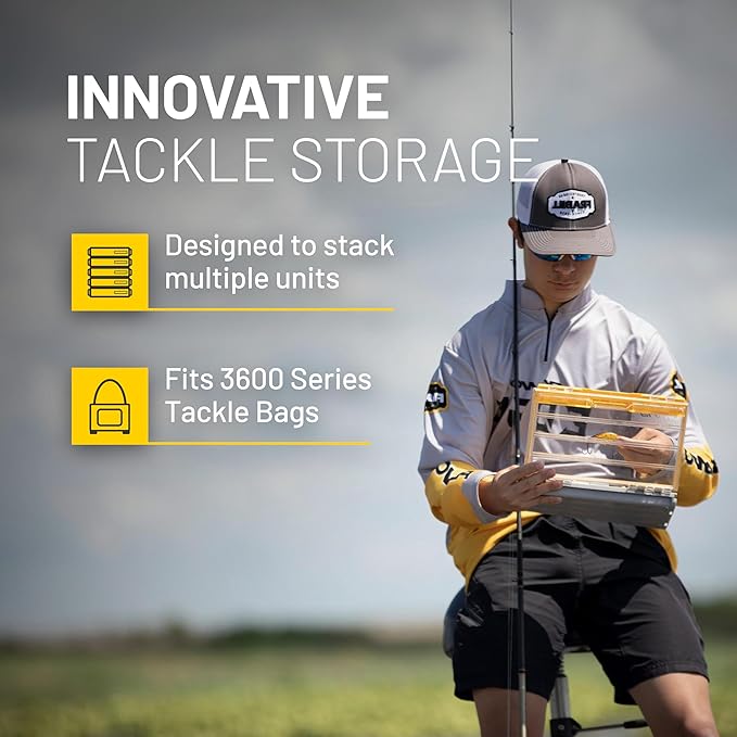 Plano EDGE Flex 3600 Tackle Storage, Includes 38 Flex Dividers, Gray and Yellow, Customizable Waterproof Tackle Box Organization, Rustrictor Rust-Resistant Technology