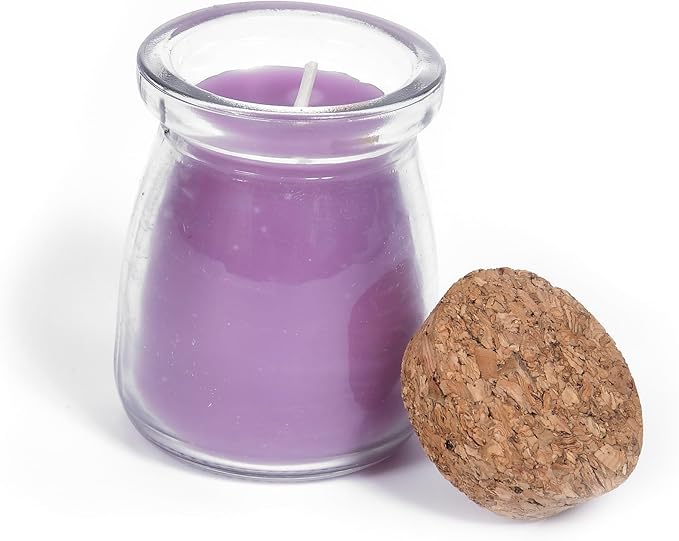 BeeTheLight Beeswax Jar Candle with Cork Lid - Lavender Aromatherapy Candle - 20 Hours Burn Time - All Natural 100% Pure Beeswax Candle - Handmade Decorative Jar Candle