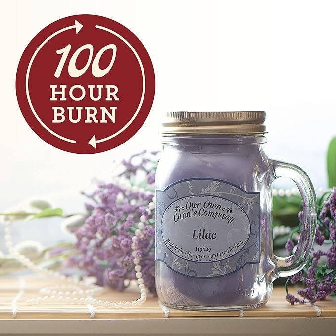 Our Own Candle Company, Grandma's Kitchen Scented Mason Jar Candle, 100 Hour Burn Time, 13 Ounces