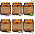 6-Pack Scented Candles for Home, 3.5 Oz Soy Wax Candles Gift Set with Lavender Chamomile & Eucalyptus Mint for Brithday Gifts Women, HomeMeditation & Spa