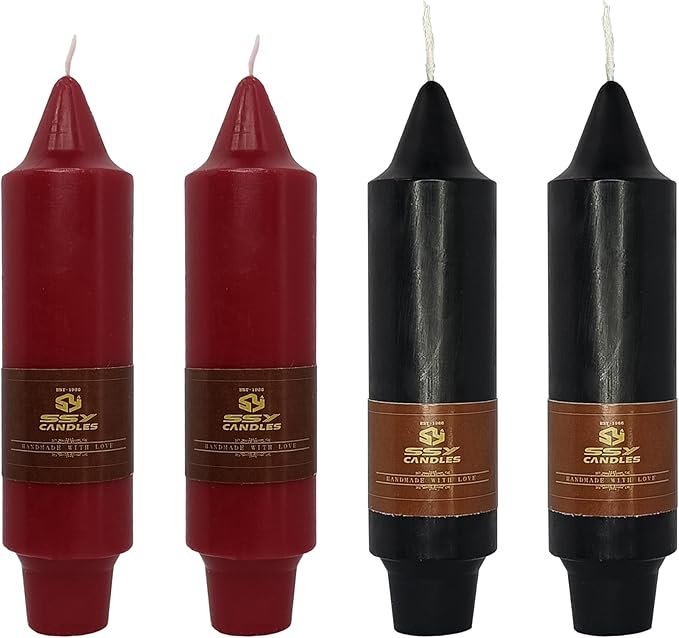 Handmade Halloween Candle 5 inch Short Candlesticks Unscented Taper Candles for Halloween Dinner Household Wedding Party Housewarming Home Décor Candles