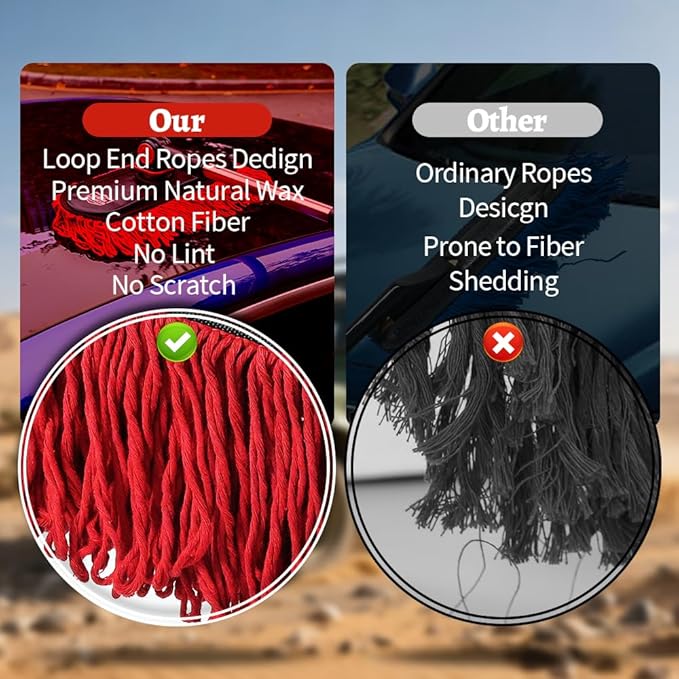 RideKings Car Duster Exterior Scratch Free, Wax Cotton Auto Dust Remover with Extendable Handle, Car Cleaning Brush for SUV, Truck & RV