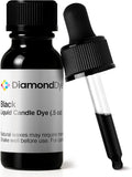 Black Liquid Candle Dye (.5 oz) - Made in the USA - Safe and Easy to Use - Pure and Simple Ingredients - Candle Making Supplies for Soy, Paraffin, Palm or Gel Wax - 10 Vibrant Colors to Choose from