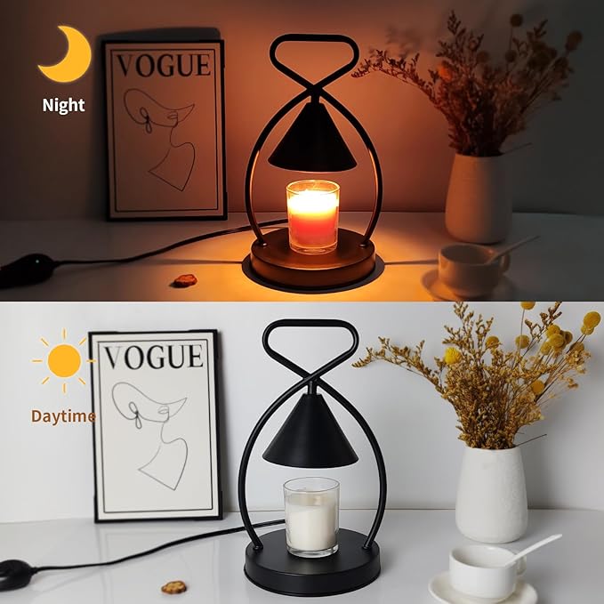 LIFFY Candle Warmer Lamp Home Decor - Dimmable Wax Melt Warmer with Timer & 2 Bulbs, Gift Ideas for Housewarming, Birthday, Bedroom