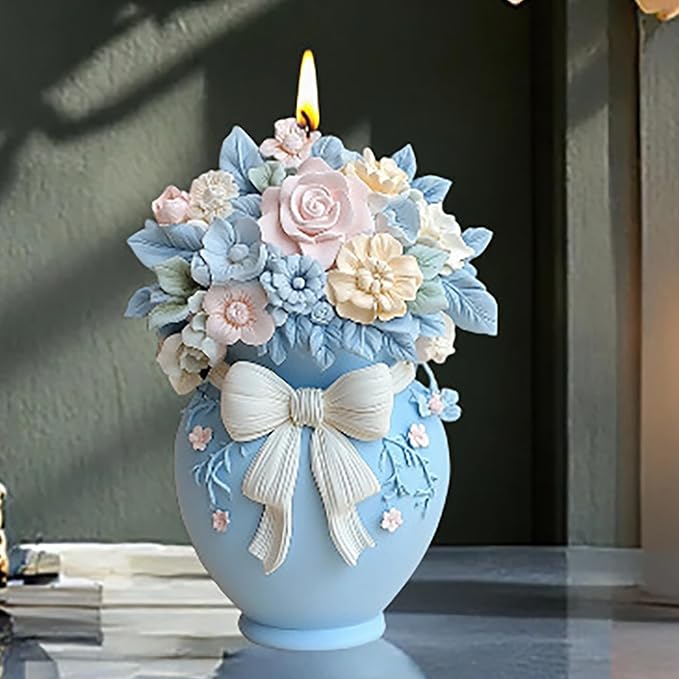 Silicone 3D Flower & Rose Mold - Peony & Candle Mold for Resin, Clay & Soap Making - Craft Supplies