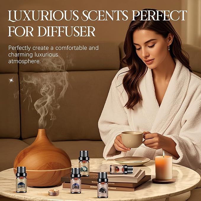 Hotel Diffuser Oils Gift Set, Luxury Fragrance Oil Blend, Hotel Essential Oils for Diffusers for Home, Candle & Soap Making Scents, More 10x5ml Scented Oil, Aromatherapy Oils Kit