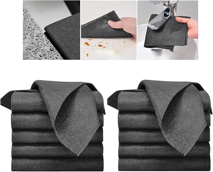 Thickened Magic Cleaning Cloth - 2024 New Reusable Microfiber Cleaning Rags, Lint Free Microfiber Cleaning Cloths for House Cleaning, Car Washing, Mirror, Glass and Window. (10pc)