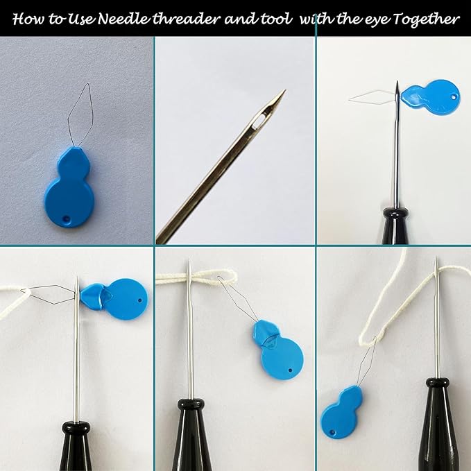 11 PCS Candle Punch Wicking Needle tools with Hook & Eye Mold Hole Punch Candlewick Inserting Tool Tweezer for Silicone Molds Large-Eye Candle Wicking Needle Threader for Candlewick of All Thicknesses
