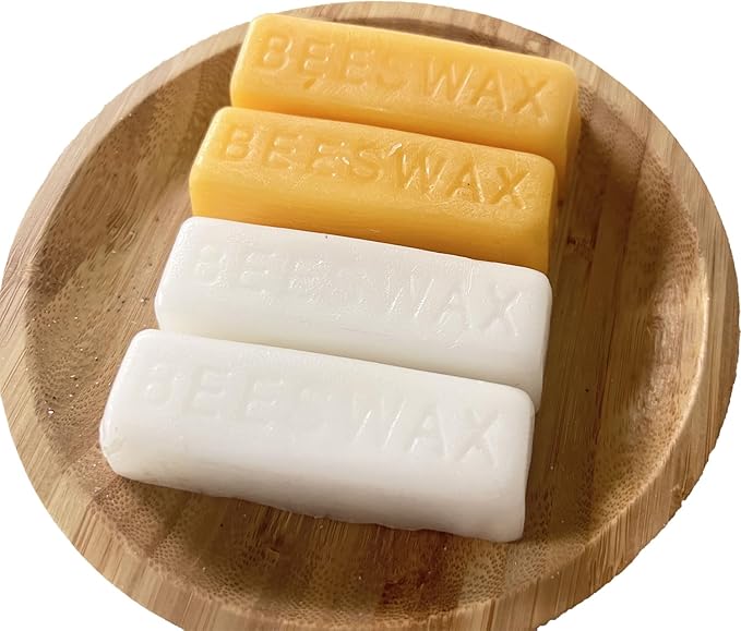 TooGet 36Pcs White Beeswax Bars, Natural Beeswax Block Bees Wax Pure Bar Wax for Candle Making, Skincare, Furniture Polish, DIY Crafts - 40 OZ