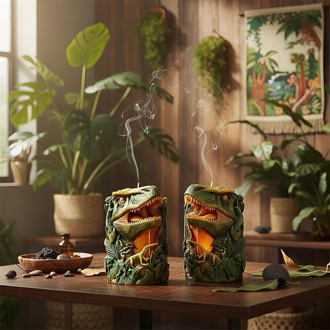 Candle Mold for Candle Making, 3D T-Rex Relief Silicone Mold for Resin Casting DIY Plaster Polymer Clay Home Decoration (Dinosaur)