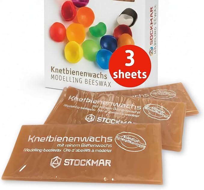 STOCKMAR Bundle Modeling Beeswax - 3 Pieces Natural Color - Waldorf Wax