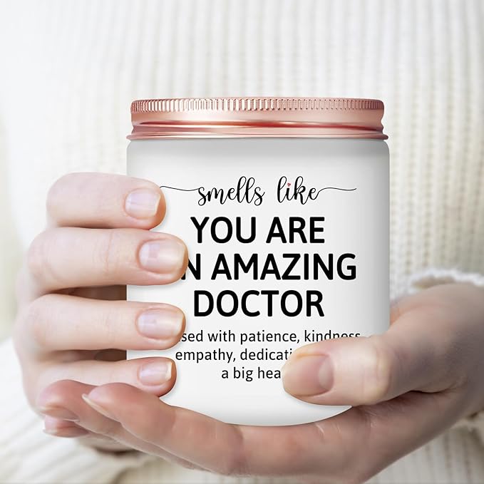 Funny Doctor Gifts for Women, Men - Christmas Doctor Candle for Future Female Surgeon, Medical Student, Med School Appreciation, Acceptance, Residency Graduation - Best Dr. Gift