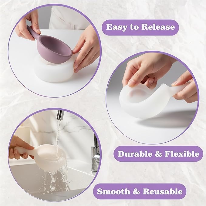 1 Pc Handle Candle Holder Resin Silicone Mold Cement Concrete Epoxy Casting Storage Mold for Craft Decoration Jewelry Boxes Coaster Trays Candlesticks Plaster DIY Valentine's Day Gifts