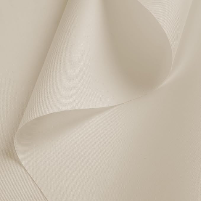 Nylon Fabric, 58"W 420D Waterproof Fabric 15 Yard Ripstop Nylon Material Outdoor Upholstery Twill Sewing Material for Patio Chair, Lining, Cushion, Purse, Tote Bag, Tent, Tarp Cover, DIY Project Ivory