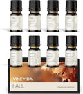 VINEVIDA [Set of 8] Fall Scents for Candle Making, Made in USA Candle Fragrance Oil, Soap Making Essential Oils, Diffuser Oil Scents