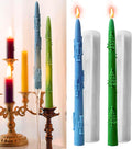 2 PCS Christmas Long Candle Silicone Mold,Pillar Candlestick Candle Mold Christmas Tree and Walnut Soldiers Candle Mold for DIY Handcraft,Gift Wedding Party Home Dinner Festive Days