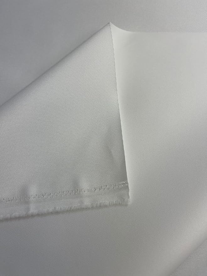Mybecca Waterproof Canvas Marine Fabric 600 Denier Indoor/Outdoor PU Backing UV Protector White 1 Yard