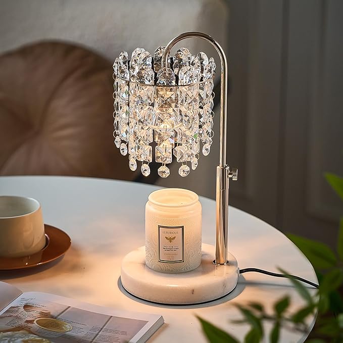 Candle Warmer Lamp with Timer Dimmer Adjustable Height for New Home Bedroom,Vintage Home Decor for Scented JaR 3 Bulbs for New Home Decor, Women Mom Christmas Birthday Gifts, French Gold