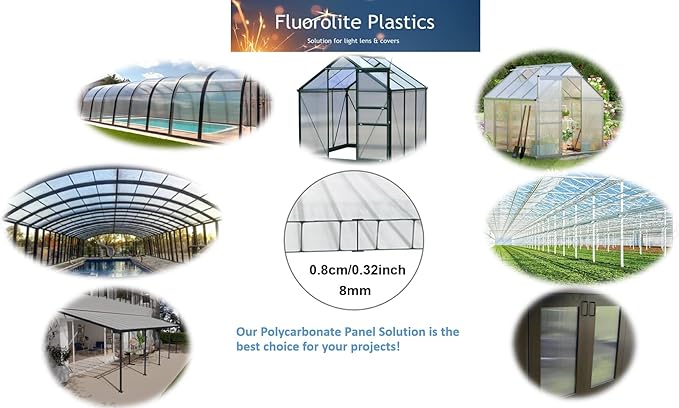 Multi-Wall or Twin Wall | Green House and Garden Panels | Thickness 6MM | 23.75" x 47.75" | Polycarbonate Panels Strong Impact and Shatterproof | Elevator Light Panels | Color: Clear