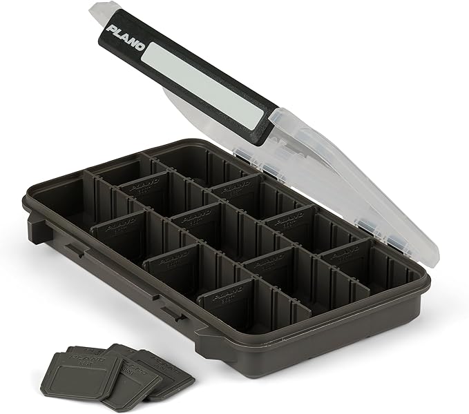 Plano StowAway 3600 Stow Tackle Box with Corrosion-Preventive Rustricor, Single Latch Design, Transparent DuraView Lid, Stackable Storage for Fishing Bait, Lures and Gear
