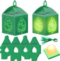 Simgoing 12 Sets Palm Sunday Crafts with LED Candles Easter Palm Tissue Paper Lanterns Craft Kits Sunday School Decorations DIY Religious Holy Week Hanging Ornament for Easter Party Activities