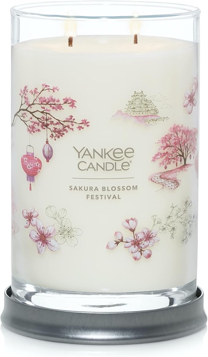 Yankee Candle Sakura Blossom Festival Scented Signature 20oz Large Tumbler 2-Wick Candle Over 60 Hours of Burn Time
