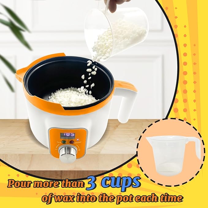 Candle Wax Melter Pot with LED Display & Precise Temperature Control, Electric Wax Melter for Candle Making with Spout for Easy Pouring, Fast Even Melting for Soy, Beeswax, Gel Wax & DIY Crafts