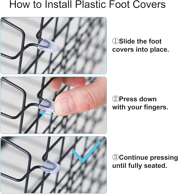 iSPECLE Freezer Organizer Bins - 4 Pack Adjustable Width for 5 to 7 Cu.Ft Chest Freezers, Stackable Freezer Wire Storage Baskets for Deep Freezer Organization, Assembly Required, Black