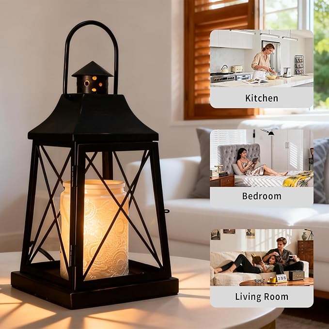 2026 New Candle Warmer Lamp with Timer,Compatible with 3 Wick Candles Jars,Vintage Candle Warmer Lantern Lamp,Dimmable Farmhouse Candle Lamp Warmer,Fully Enclosed and Hanging Up Designed