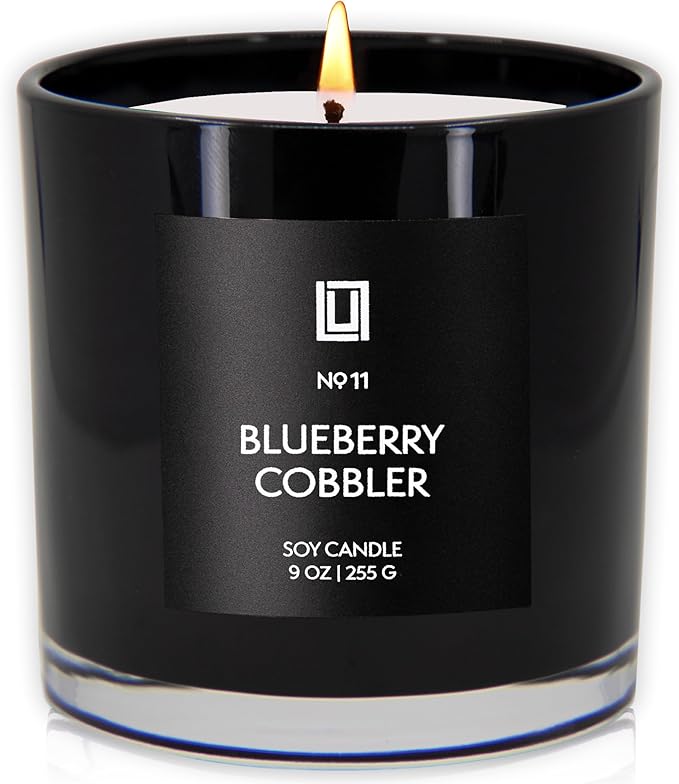 Lulu Candles | Blueberry Cobbler | Luxury Scented Soy Jar Candle | Hand Poured in The USA | Highly Scented & Long Lasting (9 Oz.)