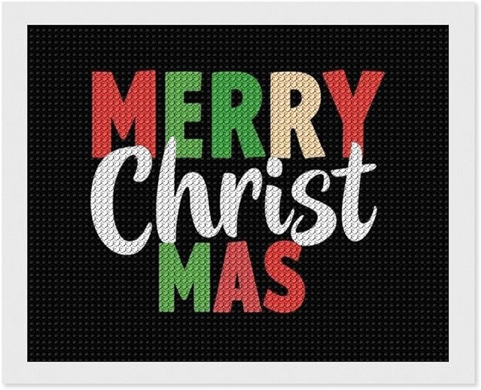 AIVKIEJK Diamond Painting Kits for Adults - Merry Christmas Painting DIY 5D Full Drill Diamond Dots Paintings with Diamonds Gem Art and Crafts Home Decor 16"x20"