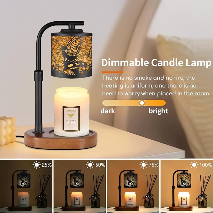 Candle Warmer Lamp,Birthday Gifts for Women Mom,Adjustable Height for Scented Jar Candles,Electric Candle Lamp Warmer for Home Decor(Flower Fairy)