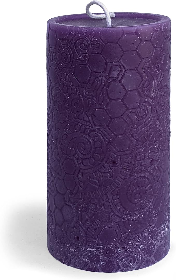 BeeTheLight Beeswax Pillar Candle - 100% Pure Bees Wax - Choose Your Size and Color - 72 Hour Burn Time - Large 2.6" x 5.6" (Fits 3x6 Holder) - Unscented - Natural Light Honey Scent