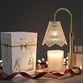 Candle Warmer Lamp with Timer - 6.3'' Dimmable Candle Lamp Warmer, Christmas Birthday Gift for Women & House Warming with Flameless Fragrance, Room Decor Gold Lamp for Mom Gifts