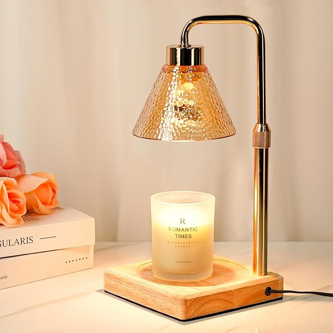 Modern Candle Warmer Lamp, Dimmable Candle Lamp Warmer with Timer, Mothers Day Birthday Gifts for Women Who Have Everything, Adjustable Men's Candle Lamp, Cozy Living Room Bedroom Decor