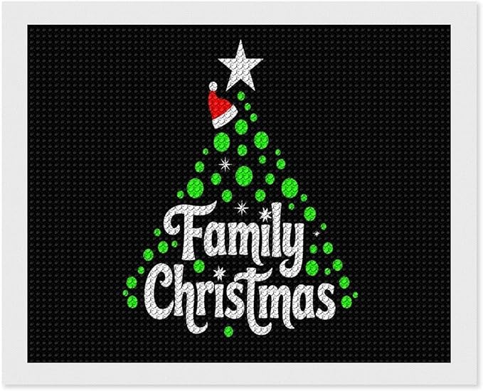 AIVKIEJK Diamond Painting Kits for Adults - Cute Family Christmas Painting DIY 5D Full Drill Diamond Dots Paintings with Diamonds Gem Art and Crafts Home Decor 16"x20"
