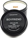 Anchored Northwest - Boyfriend Travel Tin Candle, 6oz Black Metal Tin, American Cedar Wood Wick, Hand Poured, Essential Oil Blend 100% Soy Wax, 35+ Hour Burn