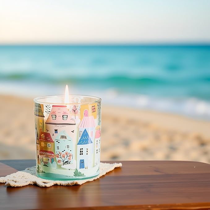 M&SENSE Island Weekend Candles for Home Scented - 10.2 oz Soy Wax Candles Non Toxic 60 Hours Long Burning Summer Candles Gifts for Women Stress Relief, Meditation, Calm, Yoga