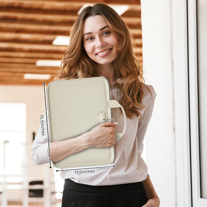 Fireproof File Organizer,Fireproof Document Box with Lock,Large 13 Pocket Expanding File Folder,Hard-Shell Portable Safe Storage for Letter/Legal Document,Laptop,Valuables-Beige