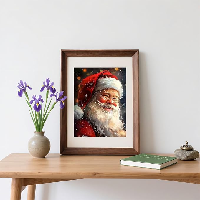 Skyboda Christmas Diamond Art Kits for Adults Beginners, Santa Claus Diamond Painting Kits for Adults,5D Full Drill DIY Diamond Dot Gem Art Kit Wall Home Decor Arts Craft 12x16 inch