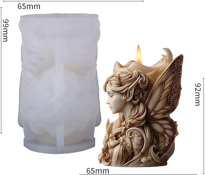 Angel Silicone 3D Flower & Rose Mold - Peony & Candle Making Molds for Resin, Clay & Soap Craft Supplies