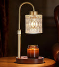 Candle Warmer Lamp with Dimmer and Timer,Home Decor Lamp for Scented Jar,Antique Brass Electric Wax Melt Warmer,Mother's Day/Birthday/Christmas Gifts for Mom/Wife,Adjustable Height,with 2 Bulbs