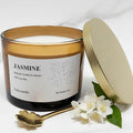 VOHO Jasmine Wickless Candles Ideal for Candle Lamp Warmer, 9oz Soy Candles with Stirring Spoon & Lid, Wickless Scented Candles for Candle Warmer Lamp, Jasmine Candle Gifts for Women Birthday Wedding